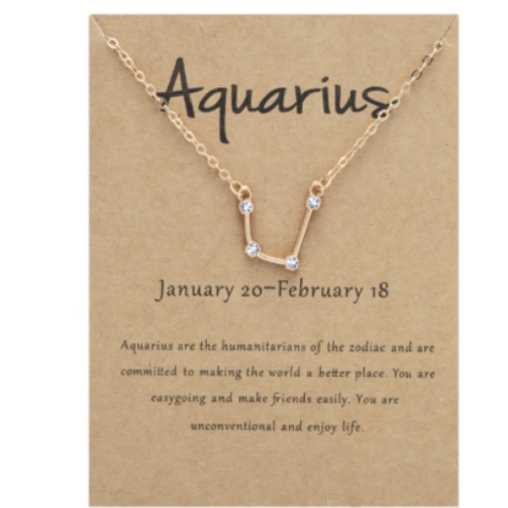 Gold Aquarius Constellation Necklace